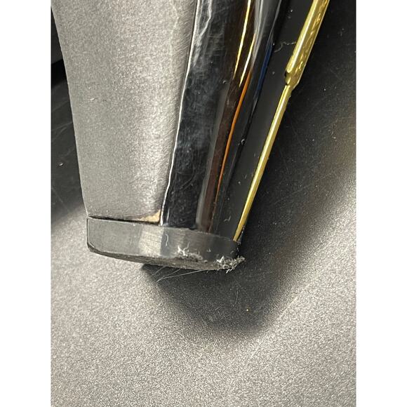 Coach Kathie Leather Calf Signature Heels Black with Gold Accent Hardware Size 6 - Picture 9 of 16